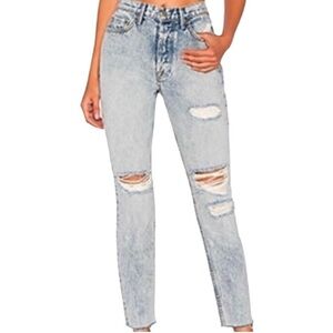 GRLFRND Karolina High Rise Distressed Rigid Reactive Jeans Size 27